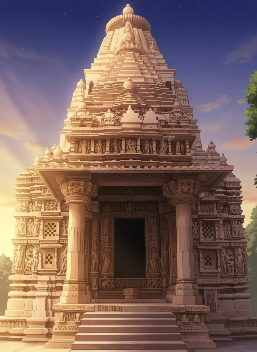 The Parshvanatha Jain Temple at Khajuraho featuring intricate Nagara architecture